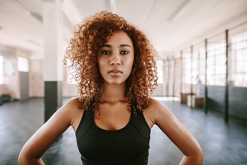 Young woman with a determined look
