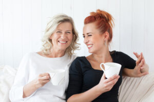 older woman and younger woman